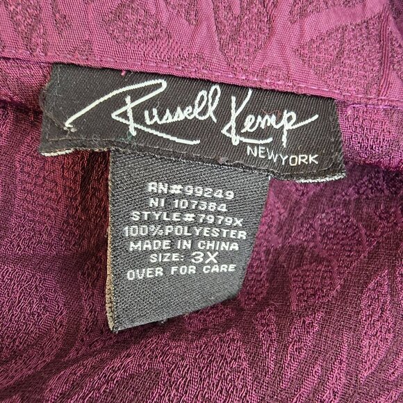 Vintage Purple Textured Button-Up Blazer Womans Plus Size 3x Russel Kent JJ4035 - Picture 11 of 11